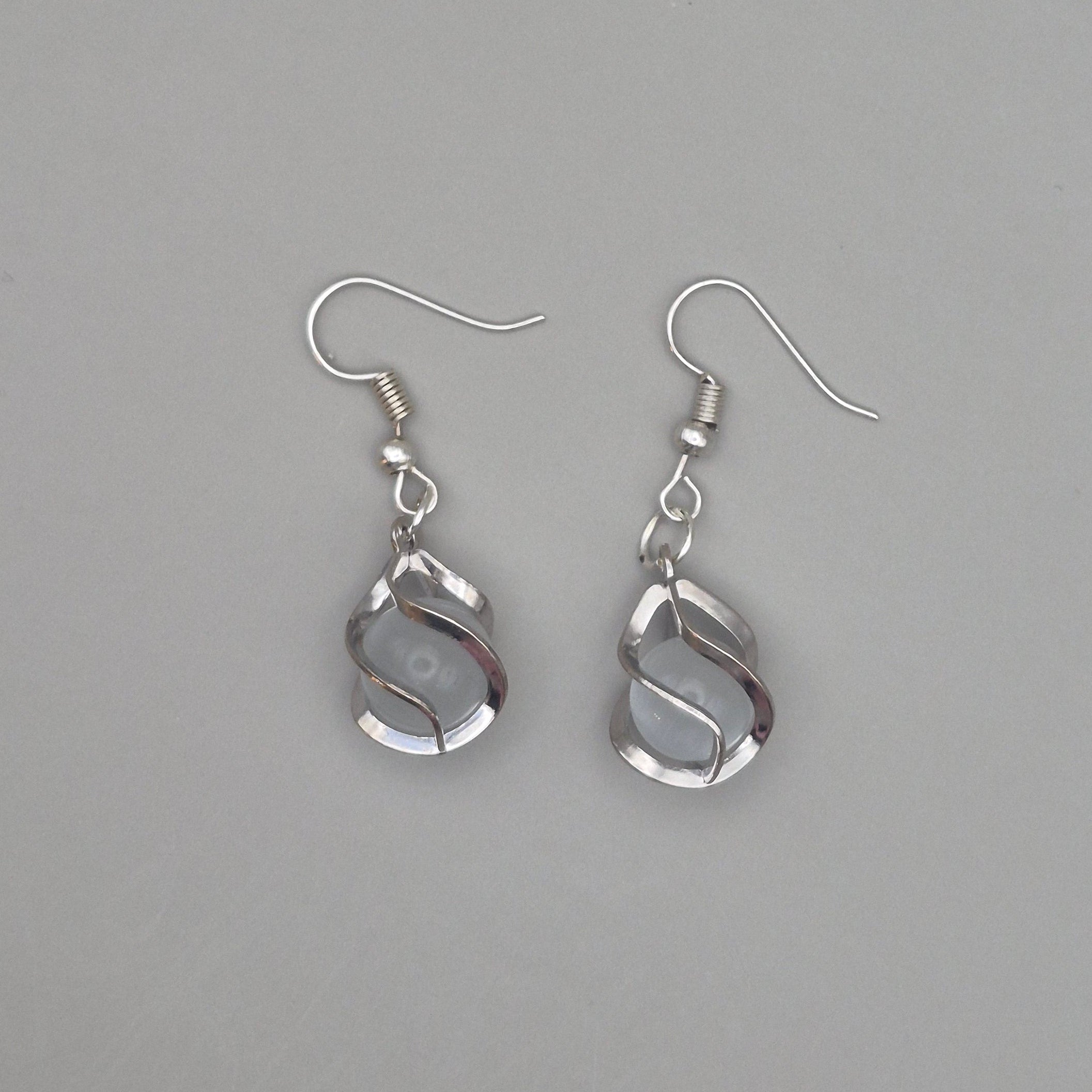 Caged Crystal ball Earrings