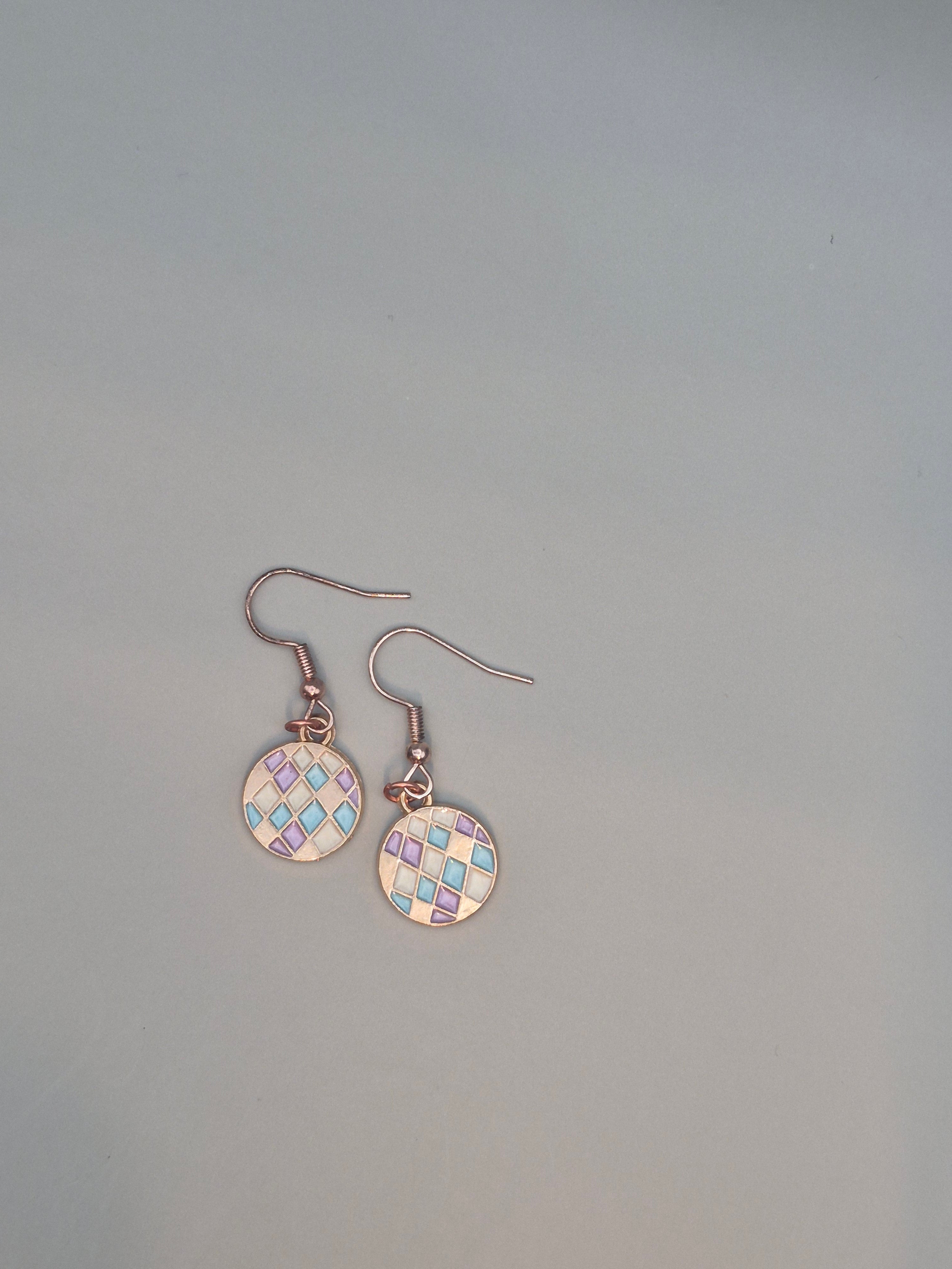 Rose Gold Charm Earrings
