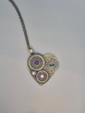 Bronze Heart Cog Necklace