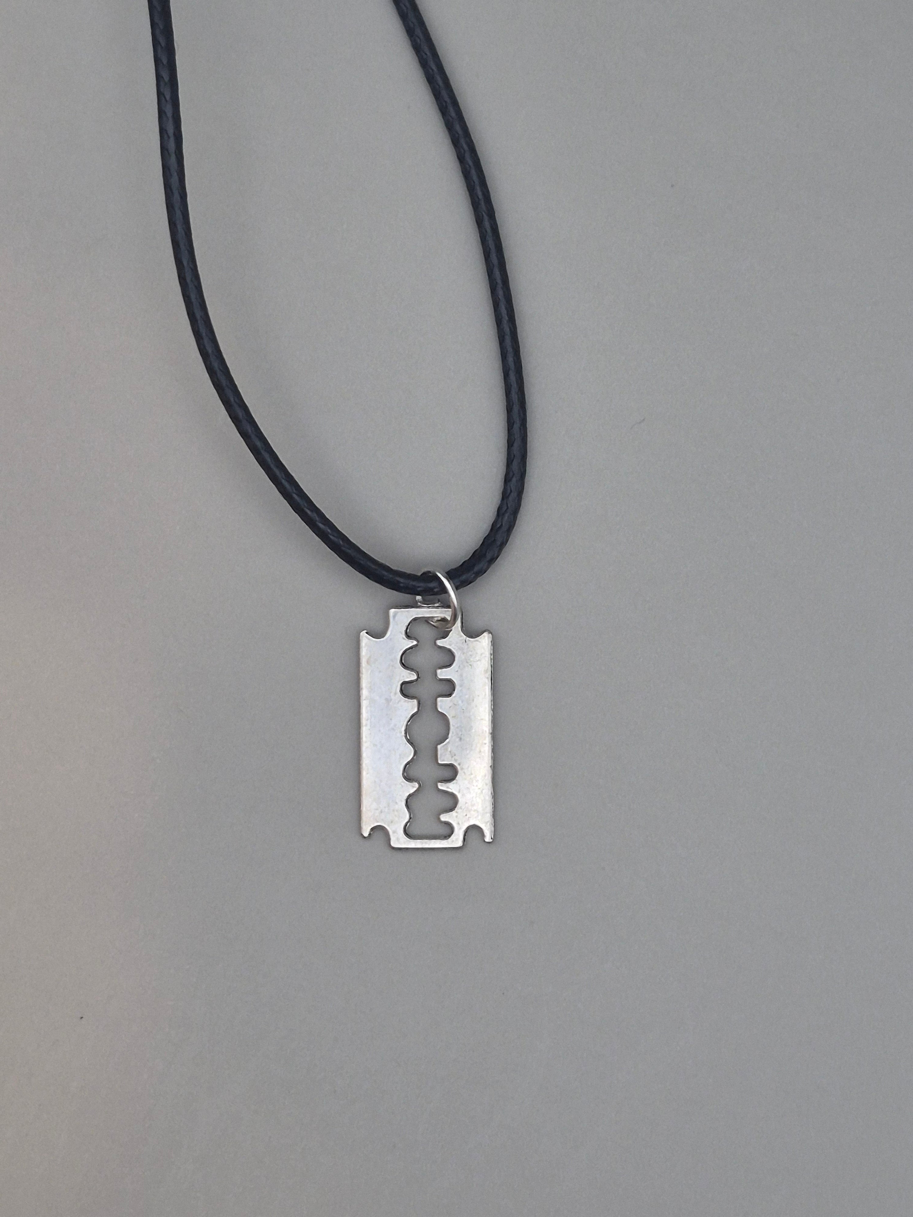 Razor Blade Charm Necklace