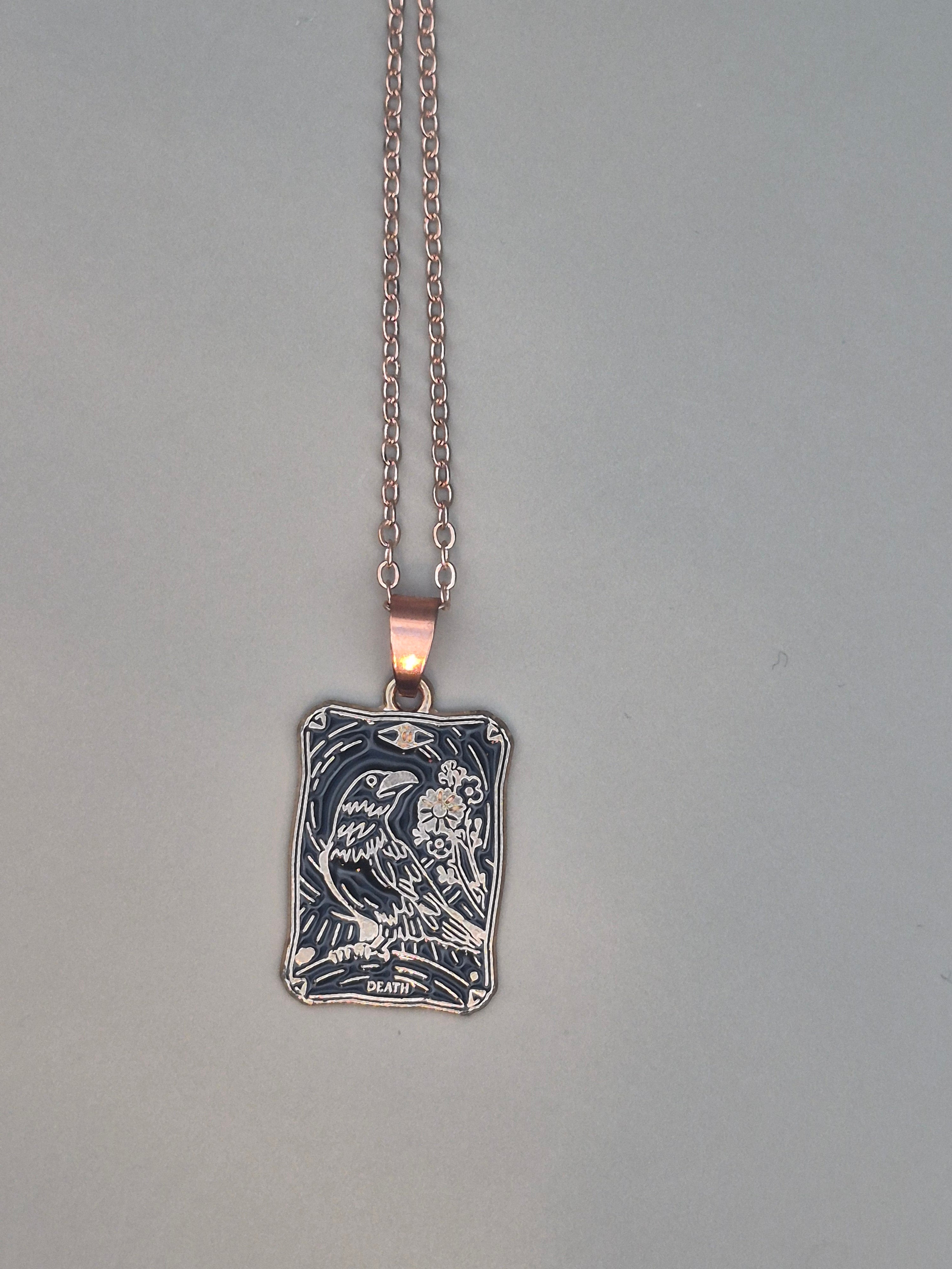Death Tarot Card Necklace